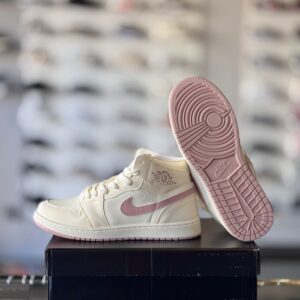 Jordan 1 high blanco y rosa